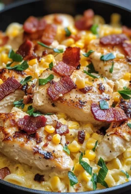 Creamy Chicken and Corn Pasta with Bacon