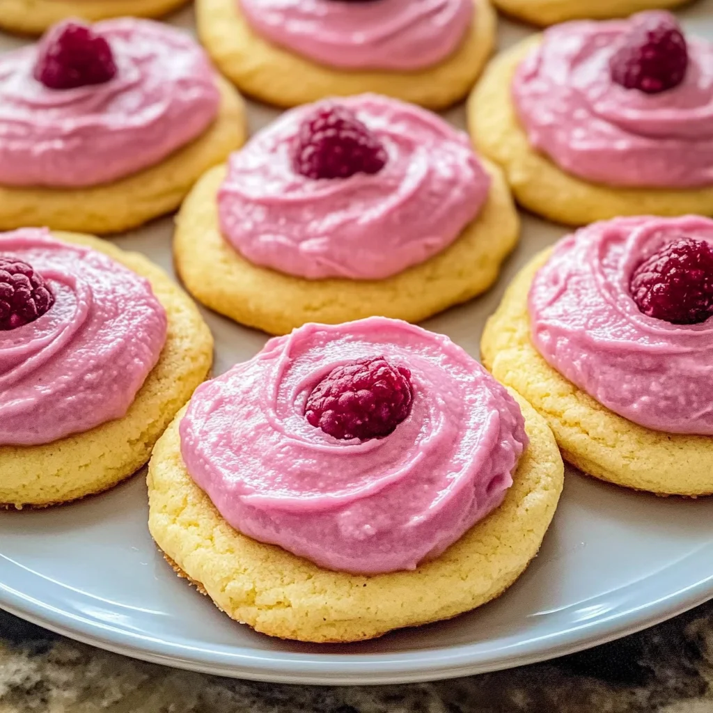 Easy Lemon Cookies Raspberry Frosting