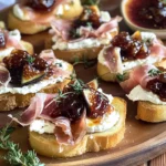 Fig Jam and Prosciutto Crostini