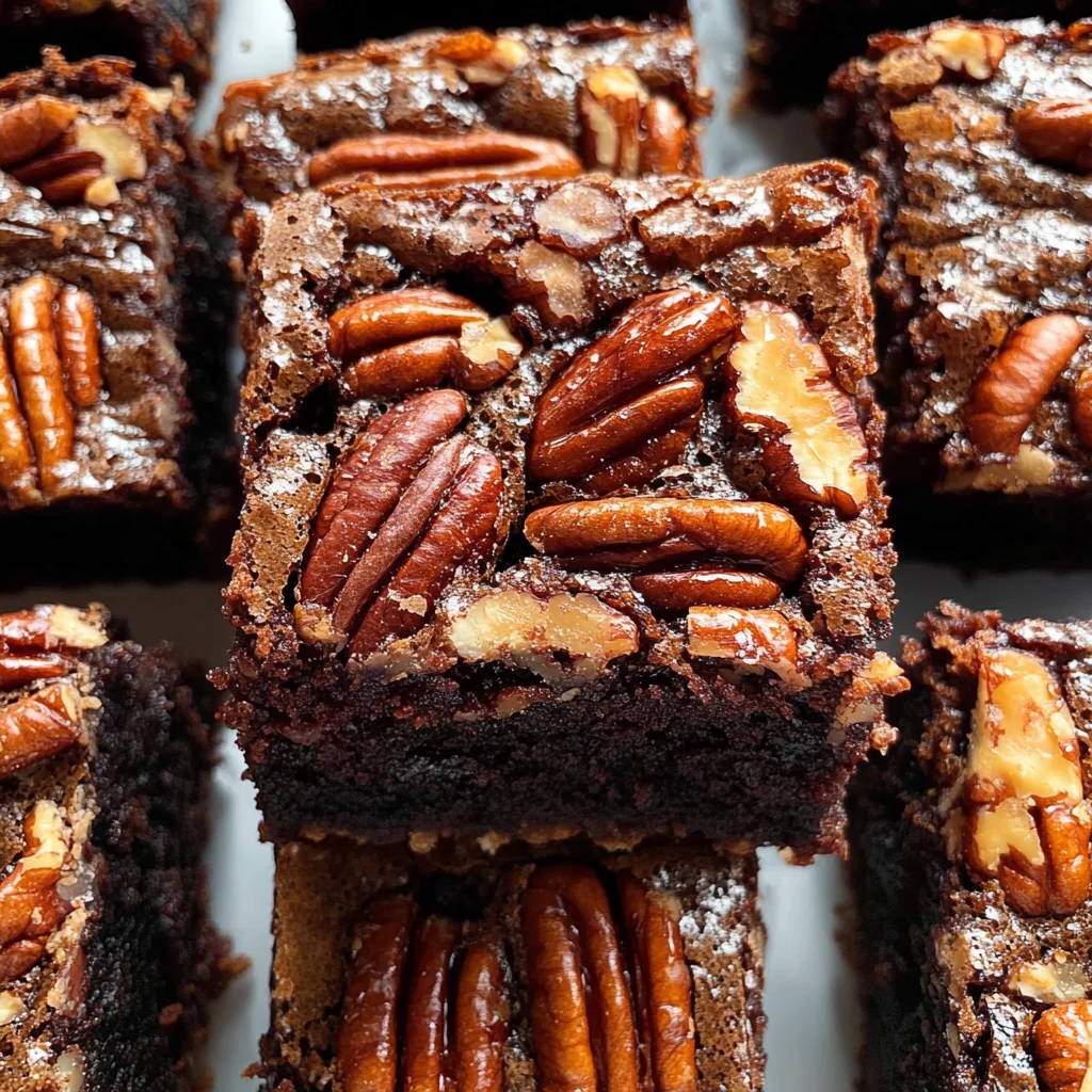 Gooey Black Bottom Pecan Pie Brownies