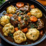 Guinness Beef Stew with Cheddar Herb Dumplings