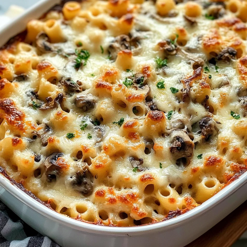 Irresistible Mushroom Pasta Bake
