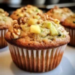 Pineapple Walnut Zucchini Muffins