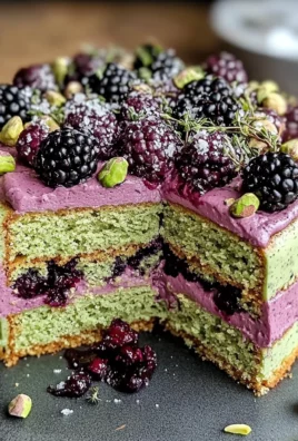 Pistachio and Blackberry Olive Oil Cake Recipe
