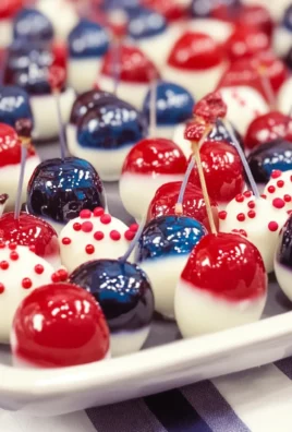 Red, White, and Blue Drunken Cherries