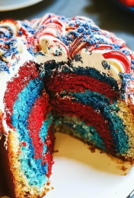 Red, White, and Blue Marble Cake
