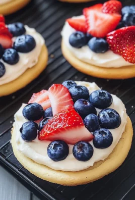 Red White and Blue Mini Fruit Pizzas