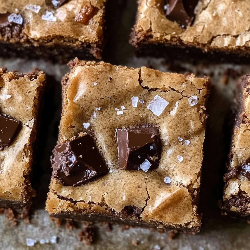 Salted Toffee Espresso Blondies
