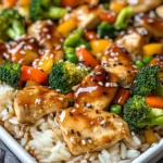 Teriyaki Chicken & Veggie Rice Casserole