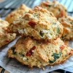 The Best Ever Tomato Feta Scones with Spinach