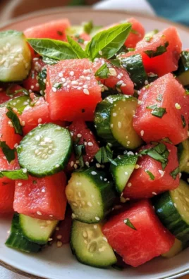 Watermelon Cucumber Jalapeño Salad