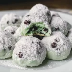 Mint Chocolate Chip Snowball Cookies